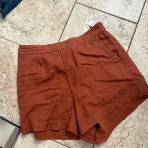 Abercrombie & Fitch High Waist Terracotta Shorts